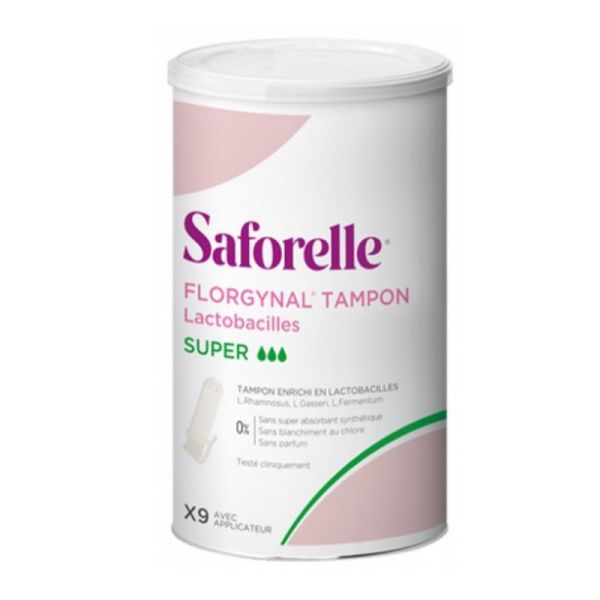 Saforelle Florgynal tampons Super avec applicateur 9 tampons