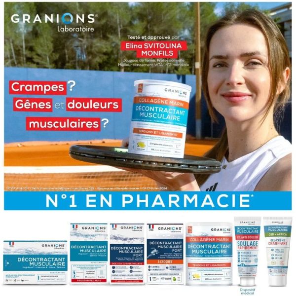 Granions décontractant musculaire 30 ampoules buvables de 2ml