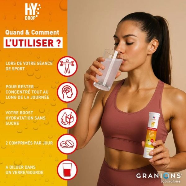 Granions Hydrop hydratation citron 20 comprimés