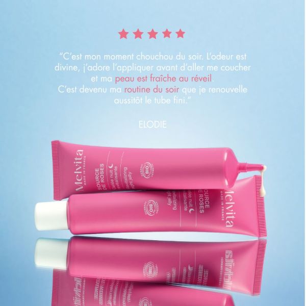 Melvita Source de roses gelée nuit revitalisante bio 40ml