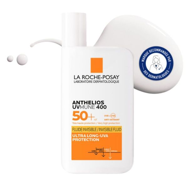 Roche Posay Anthelios UVmune 400 Fluide Invisible SPF50+ avec parfum 50ml