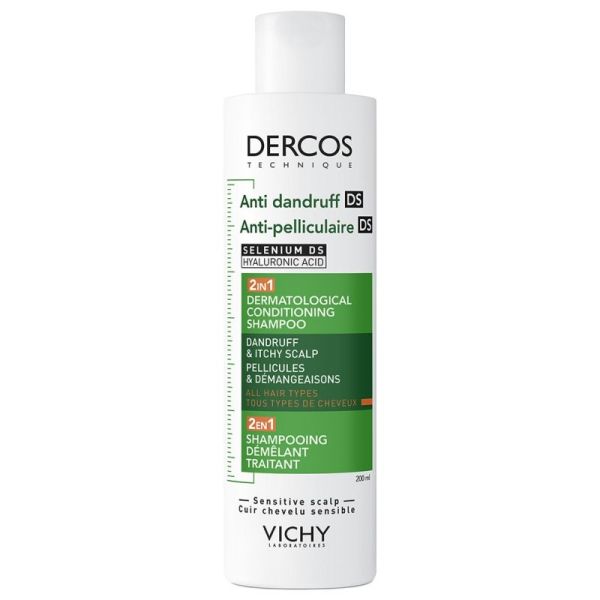 Vichy Dercos shampoing démêlant traitant anti-pelliculaire DS 2en1 200 ml