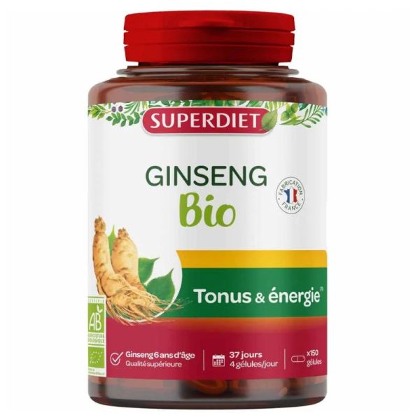 Superdiet Ginseng tonus et énergie 150 gélules