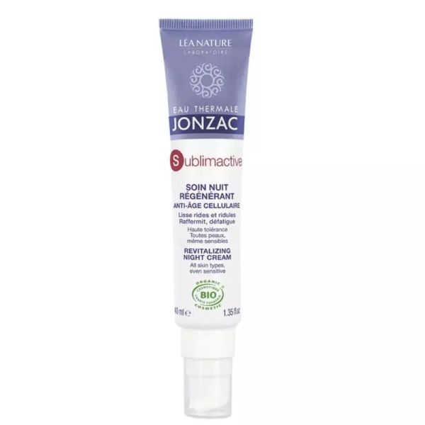 Eau Thermale deJonzac Sublimactive Soin nuit régénérant anti-âge cellulaire BIO 40ml