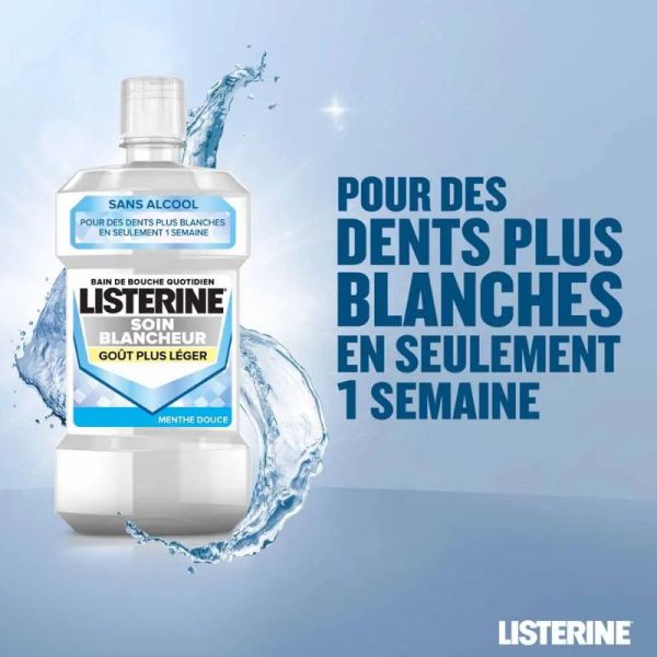 Listerine bain de bouche soin blancheur menthe 500ml