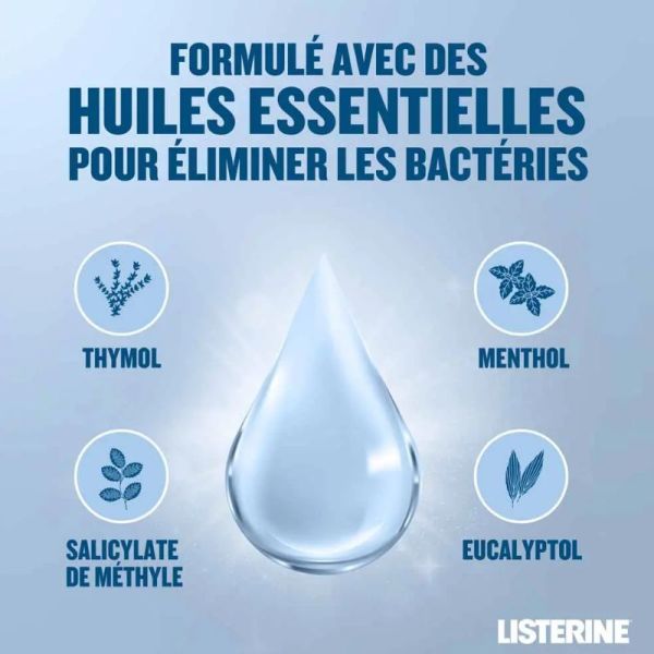 Listerine bain de bouche soin blancheur menthe 500ml