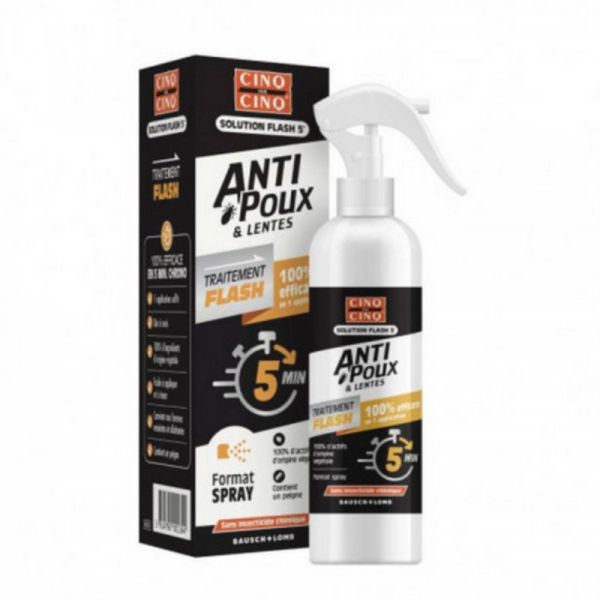 Cinq sur Cinq Traitement Flash Anti-Poux et Lentes Spray 150 ml