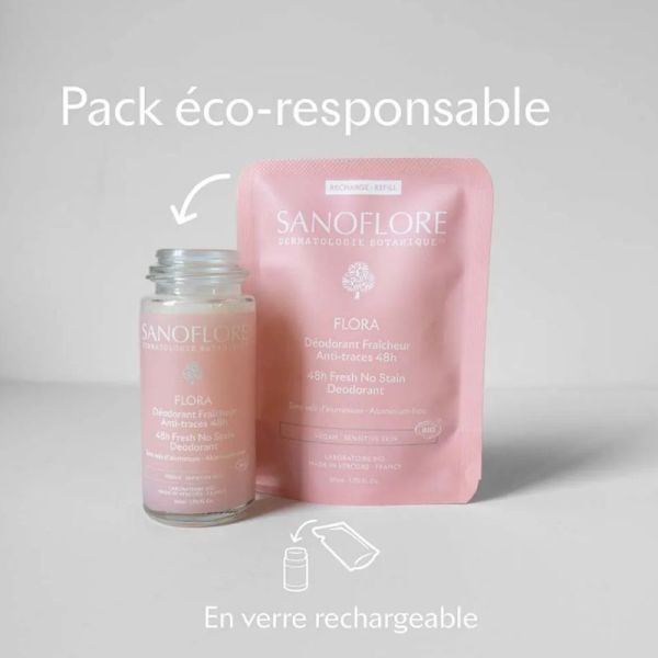 Sanoflore Recharge déodorant 48h Fleur 50ml