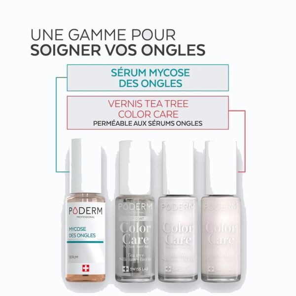 Poderm Color Care vernis ongles base Coat Tea Tree 8ml