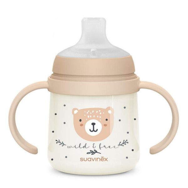 Suavinex Biberon à Anses Wild & Free Night and Day Marron +6M 150ml Lion