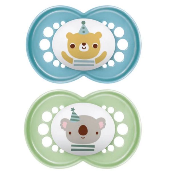 Mam 2 sucettes original classique 18 mois et + modèle éléphant et baleine