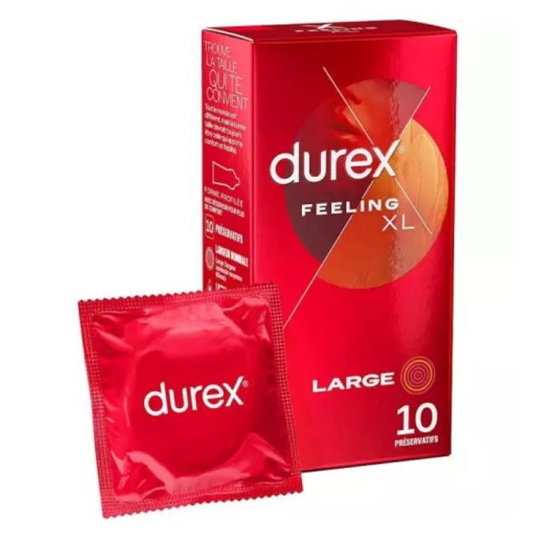 Durex Préservatifs Feeling XL 10 préservatifs