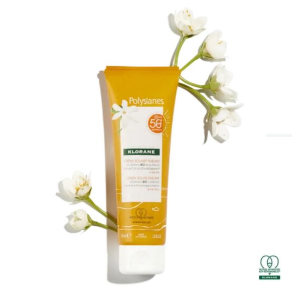 Klorane crème solaire SPF30 visage sublime au Tamanu bio et Monoï 50ml