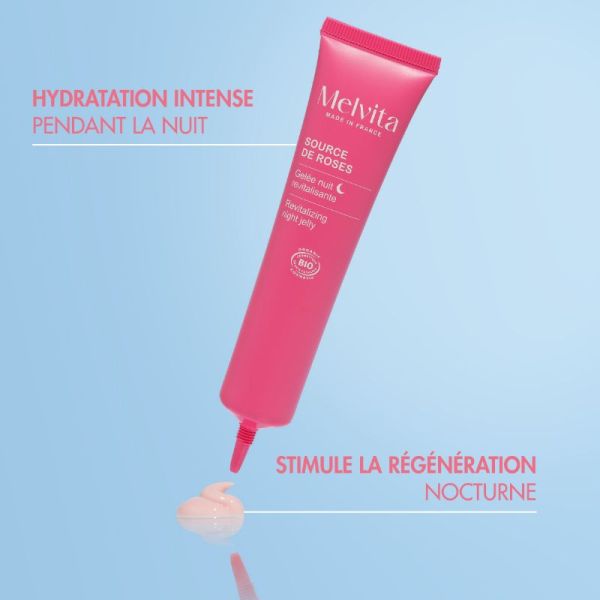 Melvita Source de roses gelée nuit revitalisante bio 40ml
