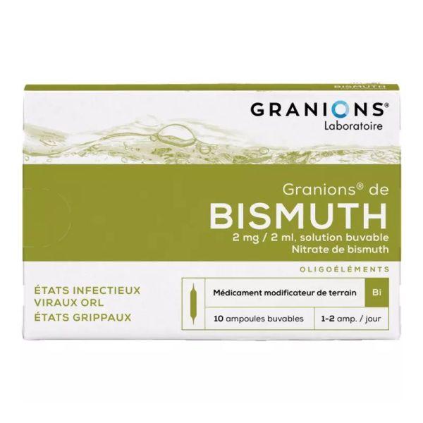 Granions de Bismuth Oligoéléments 30 Ampoules buvables