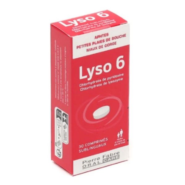 Lyso 6 aphtes 30 comprimé à sucer