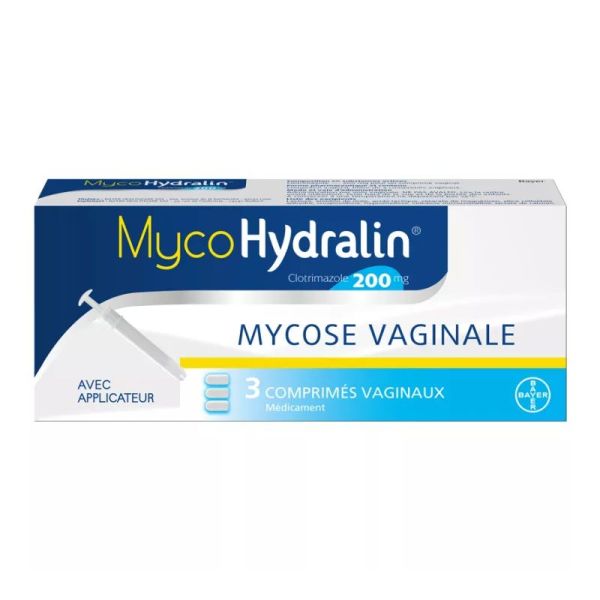 MycoHydralin 200 mg 3 comprimés vaginaux avec applicateur