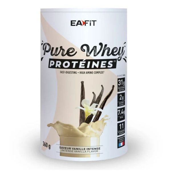 EaFit Pure Whey boisson double vanille Intense 360g