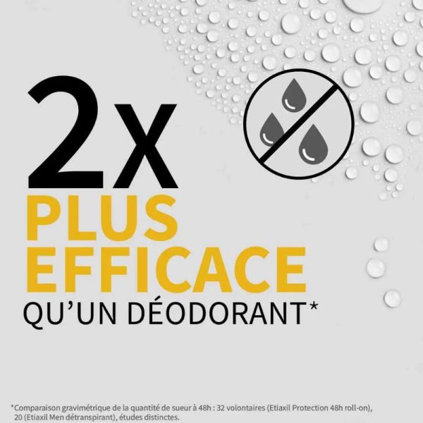 Etiaxil détranspirant déodorant roll-on aisselles homme peaux sensibles Lot de 2 x 15ml