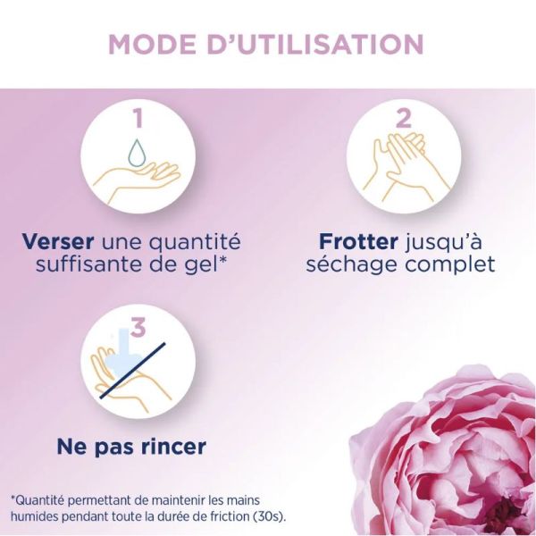 Baccide gel mains désinfectant hydroalcoolique Pivoine peaux sensibles 100ml