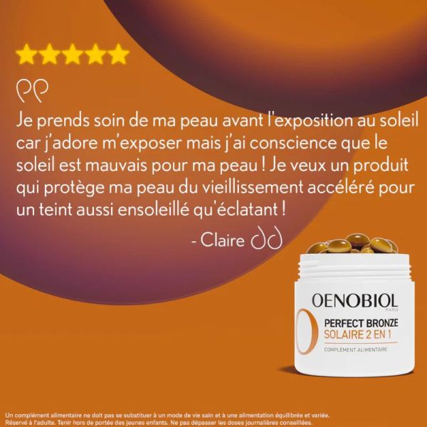 Oenobiol Perfect Bronze 2 en 1 30 capsules