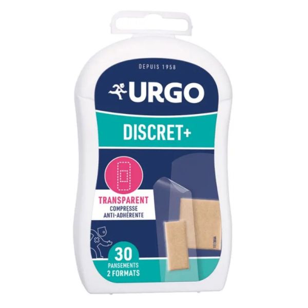 Urgo Discret 30 pansements transparents 2 formats