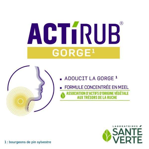 Sante Verte ActiRub gorge spray buccal adoucit la gorge 15ml