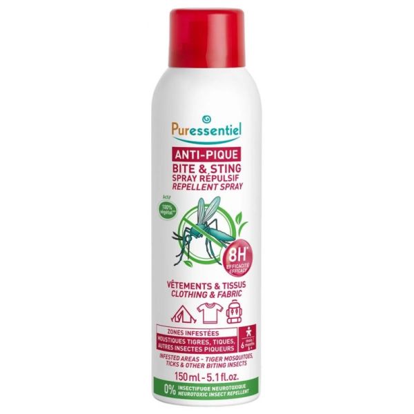 Puressentiel Anti-pique spray répulsif vêtements et tissus 150ml