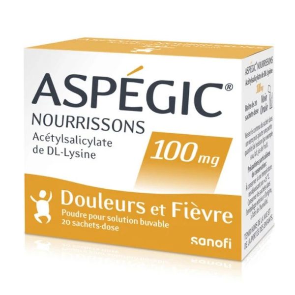 Aspegic 100 mg enfants 20 sachets