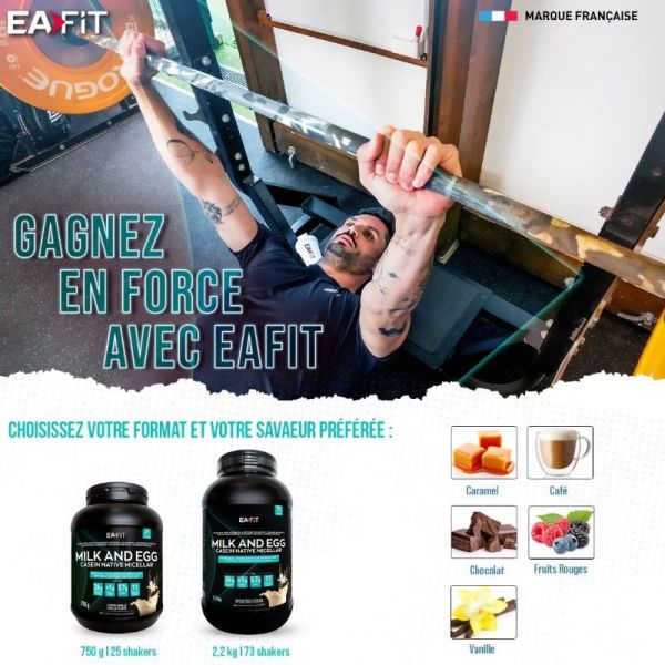 Eafit Milk & Egg 2.0 construction musculaire vanille 750g