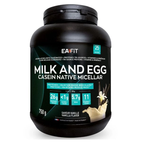Eafit Milk & Egg 2.0 construction musculaire vanille 750g