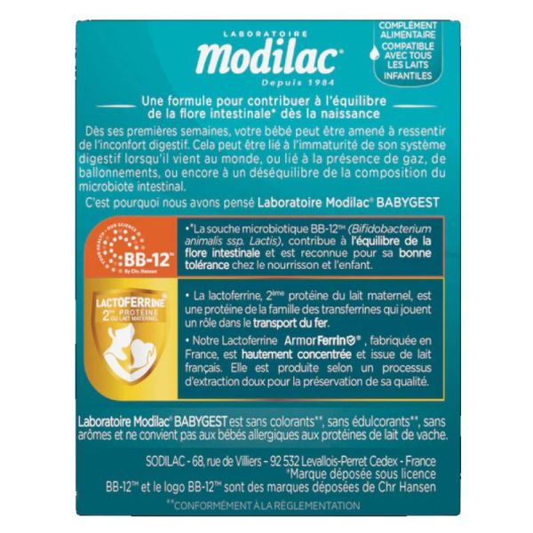 Modilac Babygest 20 sticks