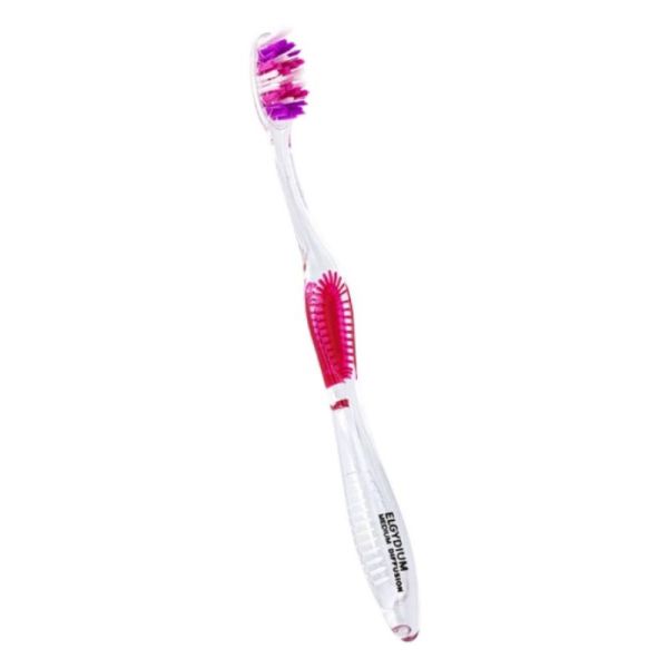 Elgidium Diffusion Brosse à dents souple rose
