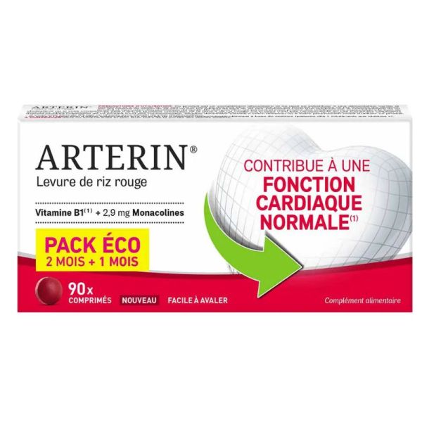 Arterin levure de riz rouge fonction cardiaque normale 90 comprimés