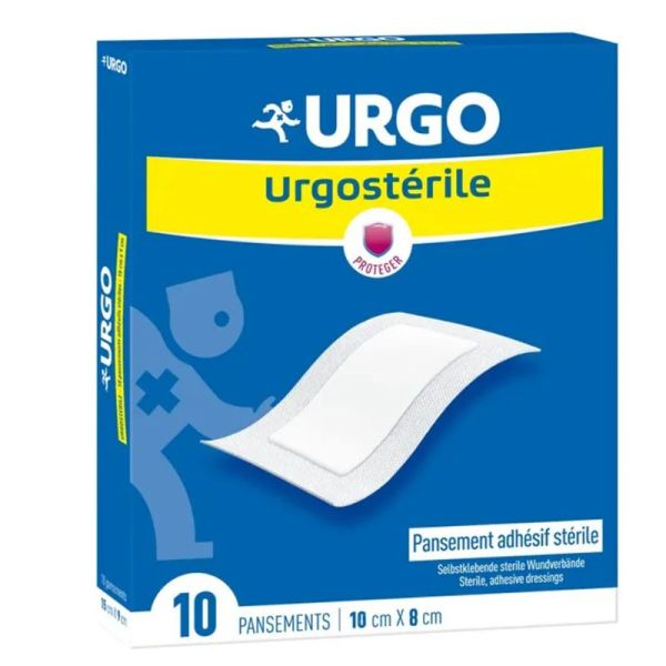 Urgo pansement adhésif stérile 10 cm x 8 cm x10