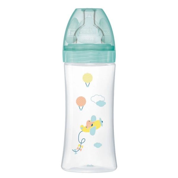 Dodie Biberon Sensation+ Avion +6 mois tétine plate 330ml