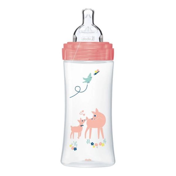 Dodie Biberon Bambi Biberon Sensation+JARDIN +6 mois tétine plate 330ml