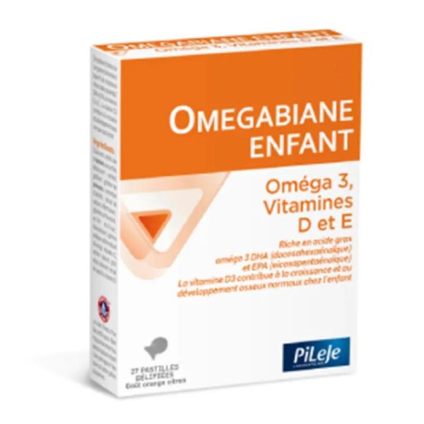 Pileje Omegabiane enfant omega3, vitamine d et e 27 pastilles gélifiées