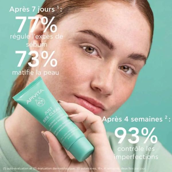 Apivita Just Bee Clear gel hydra matifiant anti imperfections 40ml