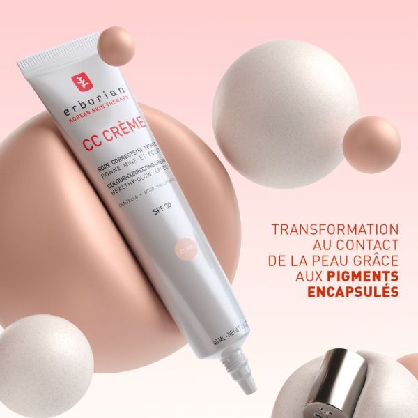 Erborian CC Crème Centella acide hyaluronique soin correcteur SPF30 Doré 40 ml