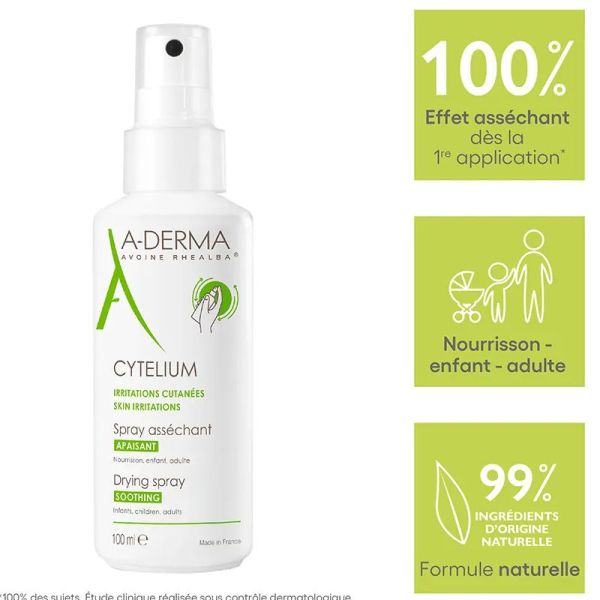 A-Derma Cytelium spray asséchant visage & corps 100ml