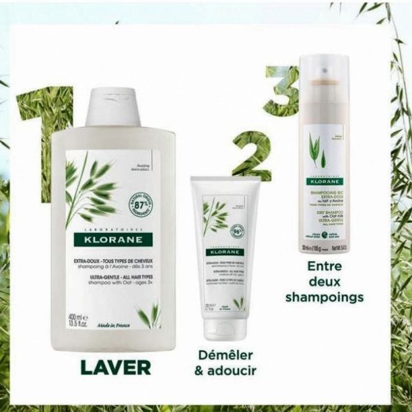 Klorane Avoine shampooing extra-doux tous cheveux 200ml
