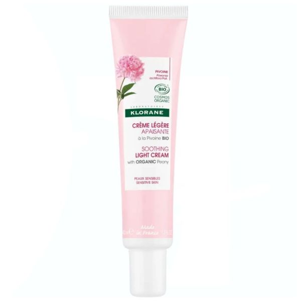 Klorane Pivoine Bio crème légère apaisante 40ml