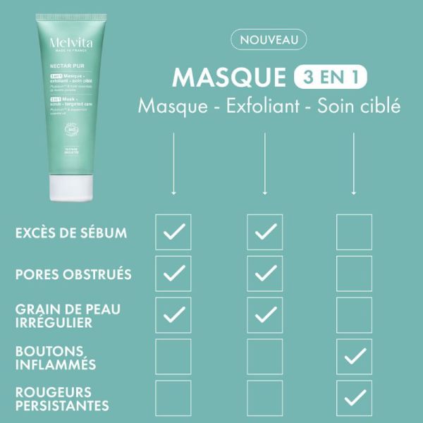 Melvita Nectar pur masque et exfoliant 75ml