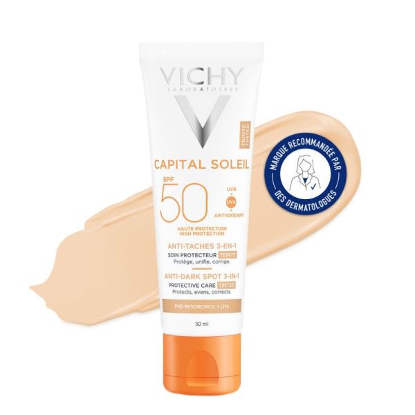 Vichy Capital Soleil anti taches teinté 3 en1 SPF50 50ml