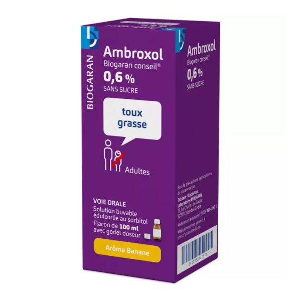 Biogaran Ambroxol 0,6% sans sucre 100ml