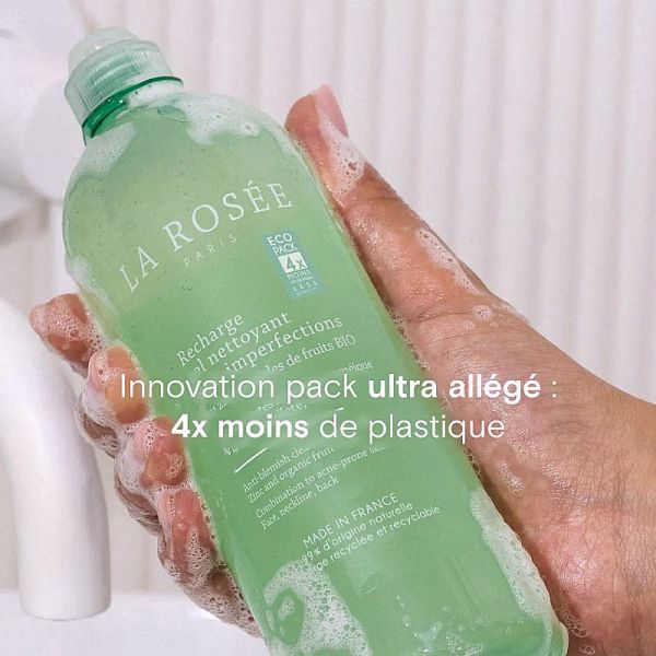 La Rosée recharge gel nettoyant anti imperfections 400ml
