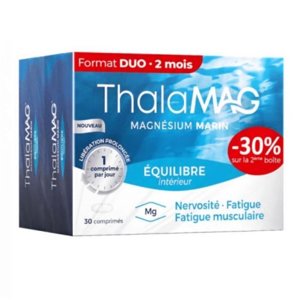 Thalamag Equilibre Intérieur Magnésium Marin 2 x 30 comprimés