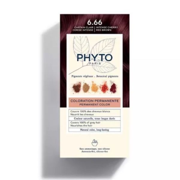 Phyto Color 6.66 Chatain Clair Cerise Intense Kit Coloration Permanente