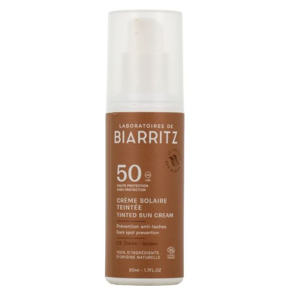 Laboratoires de Biarritz Crème solaire teintée dorée SPF50 50ml